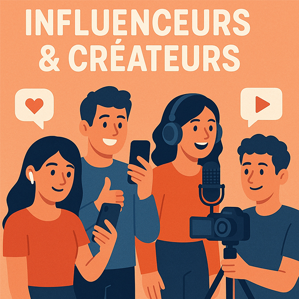 Image représentant les influenceurs et créateurs